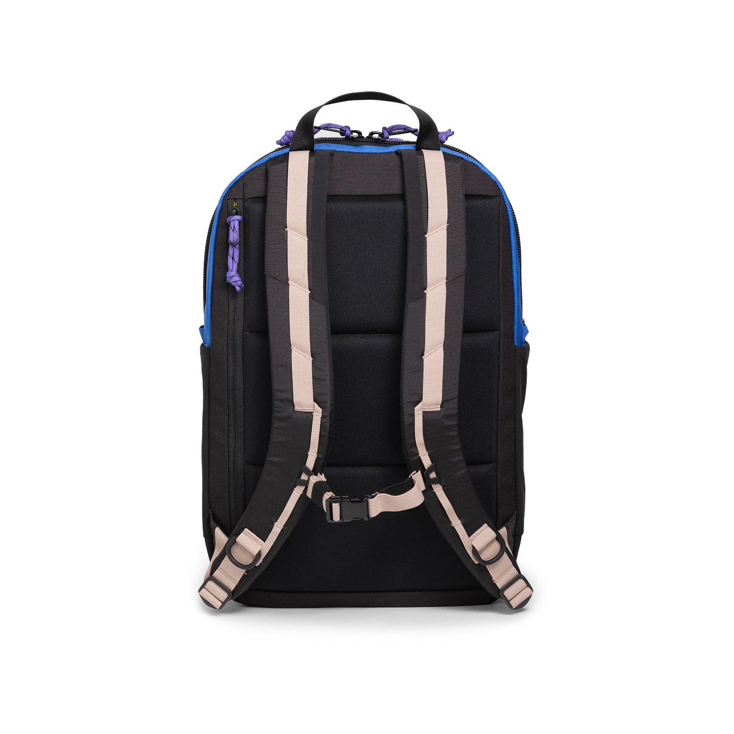 Back View of Topo Designs Commuter Backpack in "Classic Blue / Bone White"