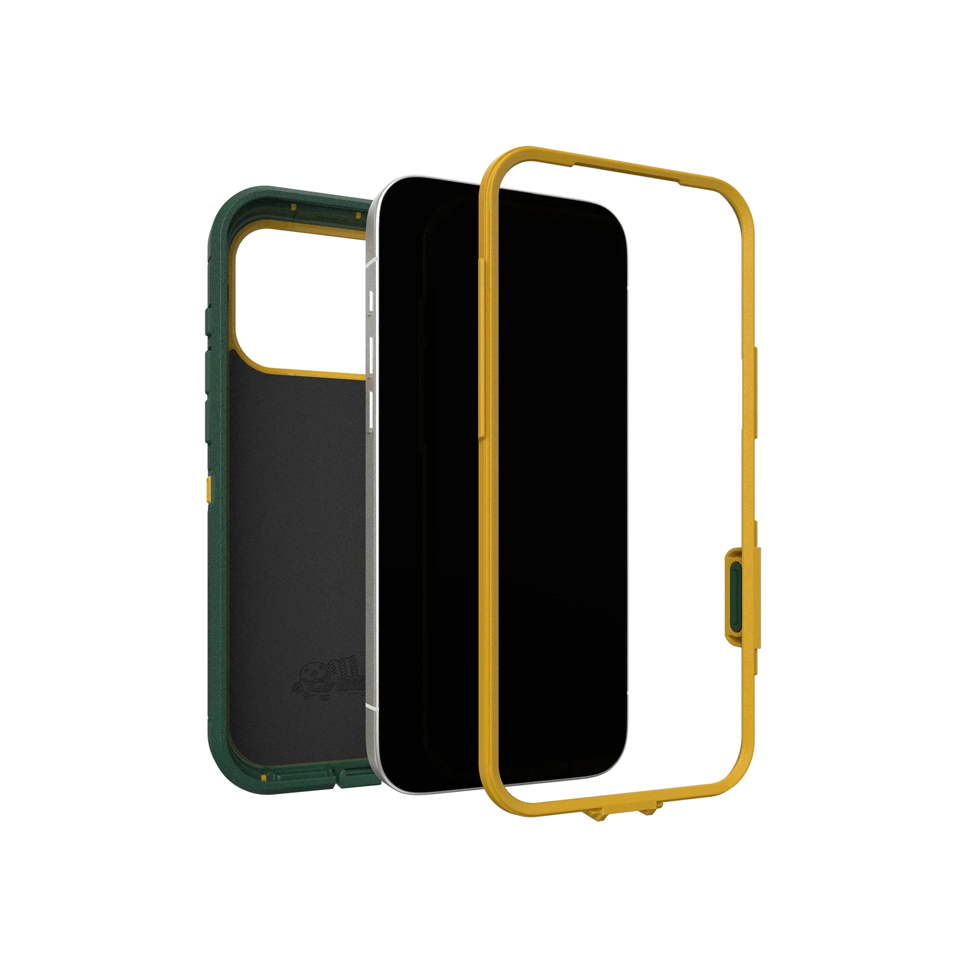Assembly view of OtterBox x Topo Designs Defender Series Pro XT for MagSafe in "iPhone 17 Pro Max Case" size.