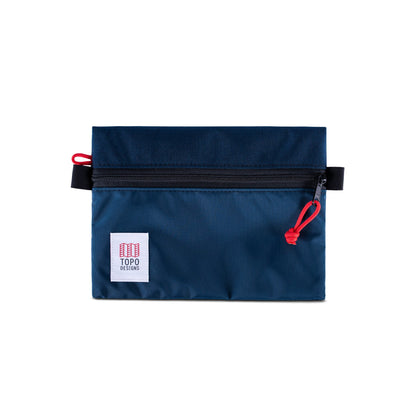 Front product shot of Topo Designs "Medium" accessory bags in "Navy" blue.