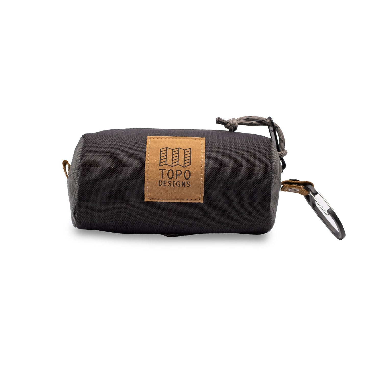 Front View of Topo Designs Burrito Bag in "Black / Neutral"
