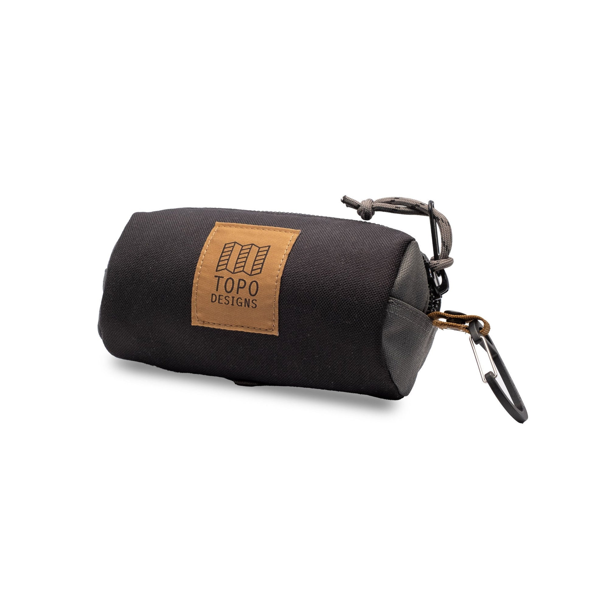 Front View of Topo Designs Burrito Bag in "Black / Neutral"