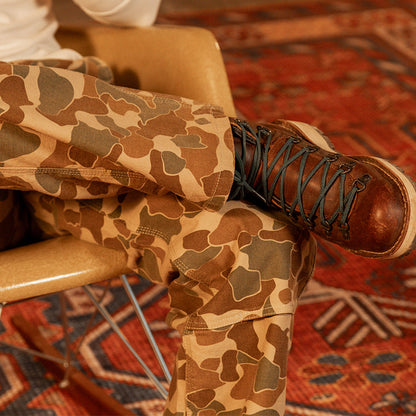 Detail image of a man wearing "Duck Camo" Utility Pants