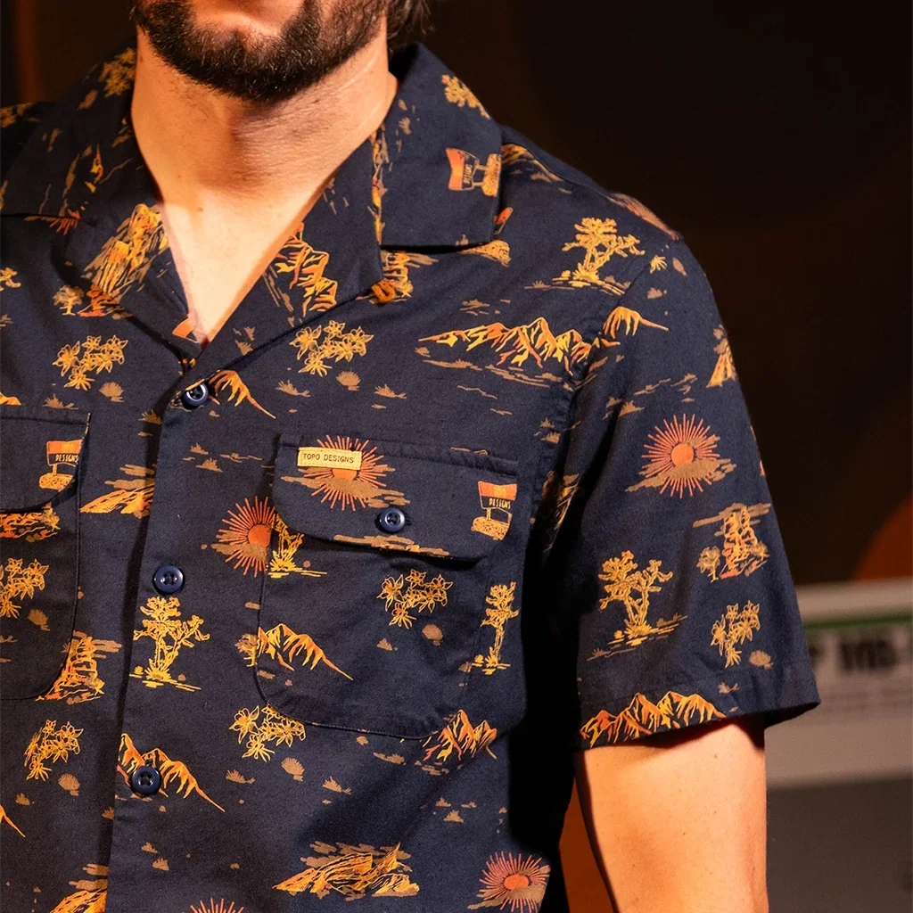 General detail view of Topo Designs Daytripper Short Sleeve - Men's in "Westbound Midnight"