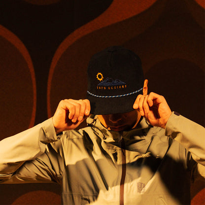 General model image of Topo Designs Corduroy Trucker Hat Alpine View in "Black"