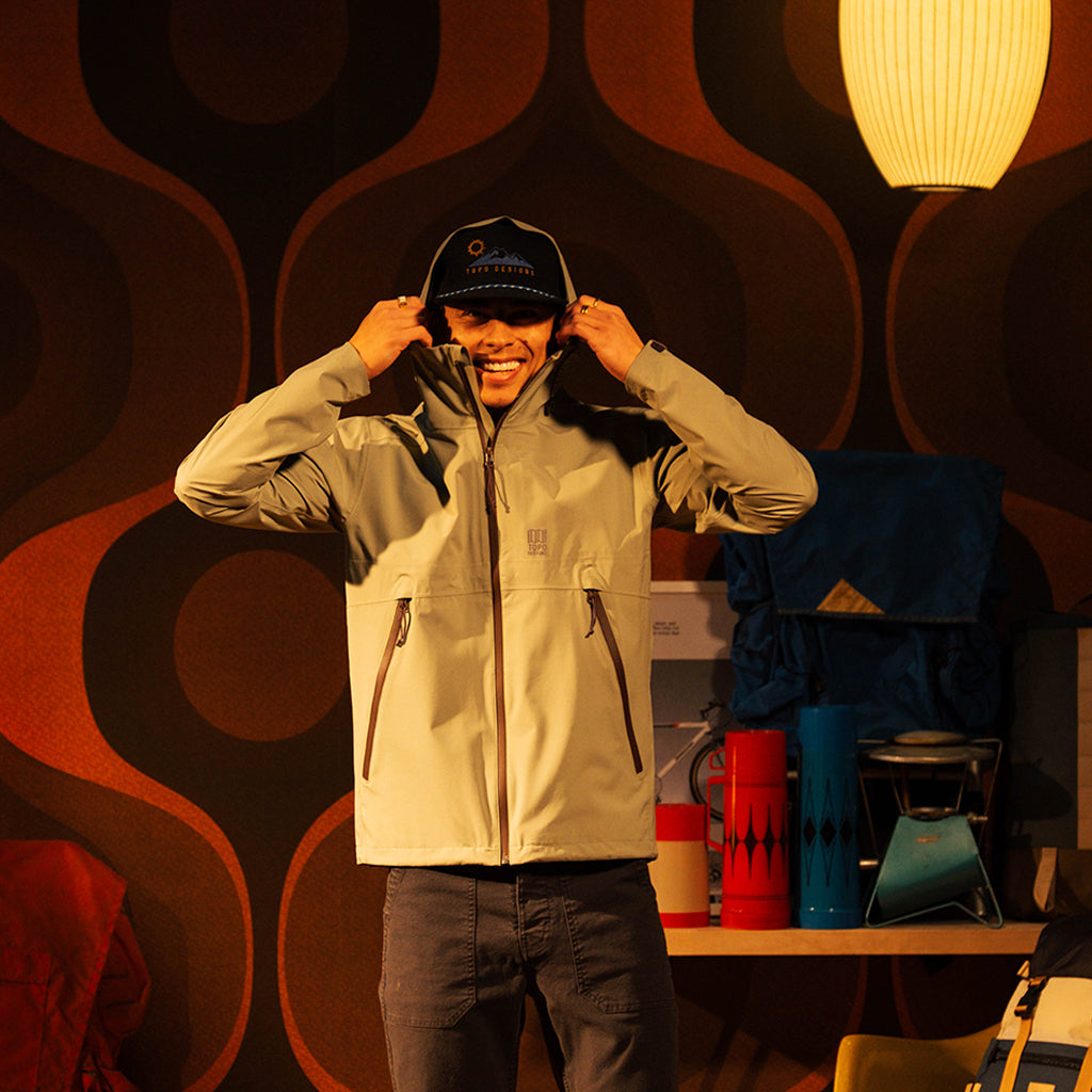 General model image of Topo Designs Corduroy Trucker Hat Alpine View in "Black"