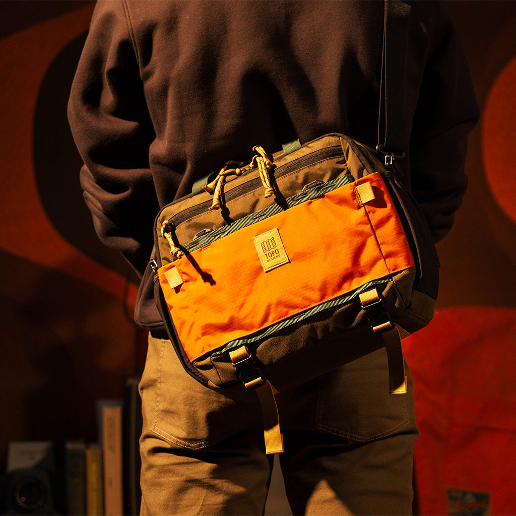 General image of Mountain Cross Bag in "Woodland / Terracotta"