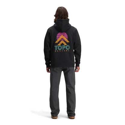Back model shot of Topo Designs Dirt 5-Pocket Pants - Men's in "Asphalt"