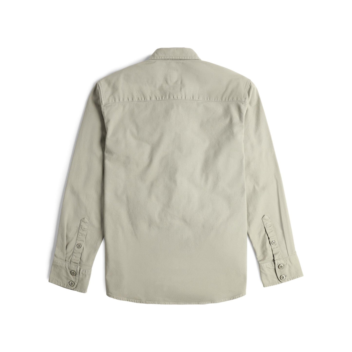 Back View of Topo Designs Dirt Overshirt - Men's in "Dried Sage"