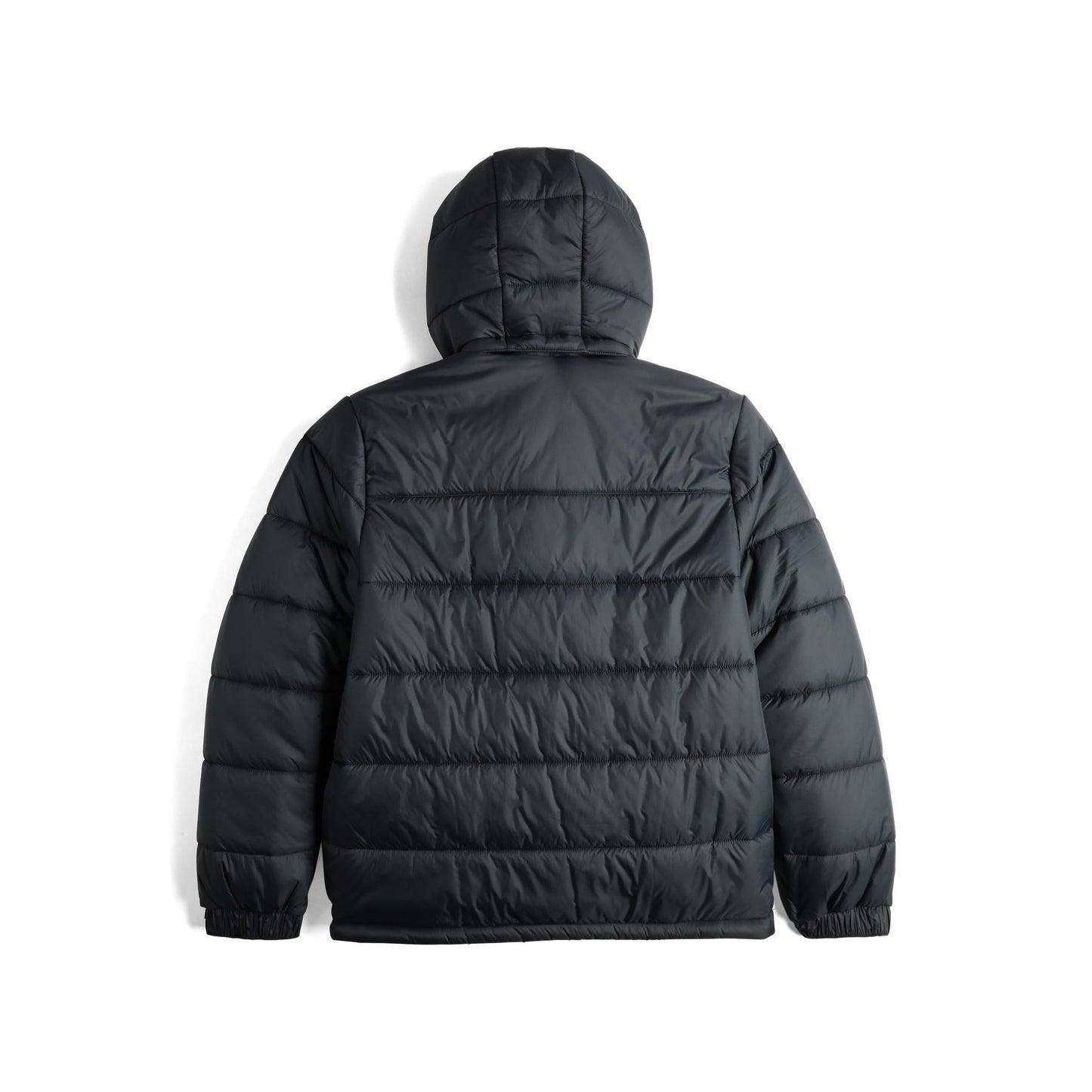 Back View of Topo Designs Retro Ridge Puffer Jacket - Men's in "Black / Black"