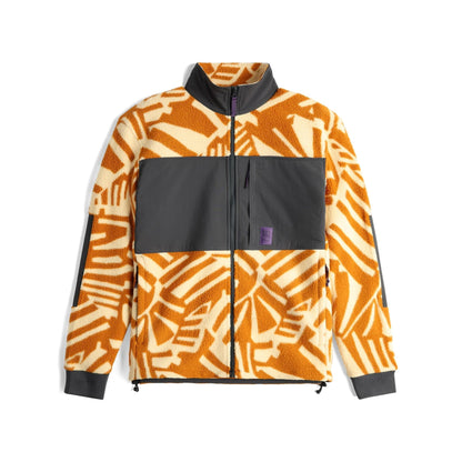 Front View of Topo Designs Summit Rise Full Zip Jacket - Men's in "Zion Spice / Asphalt"