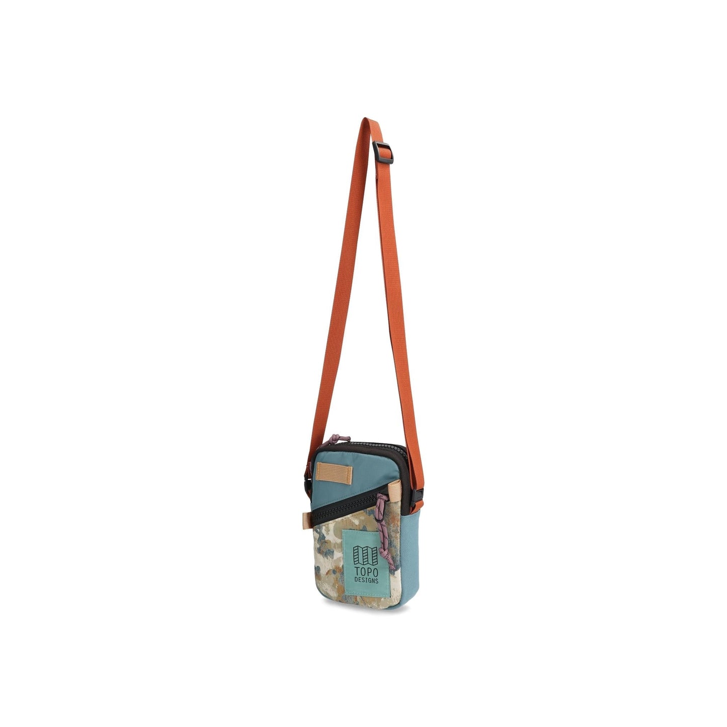 Front View of Topo Designs Mini Shoulder Bag in "Sea Pine / Blur Camo"
