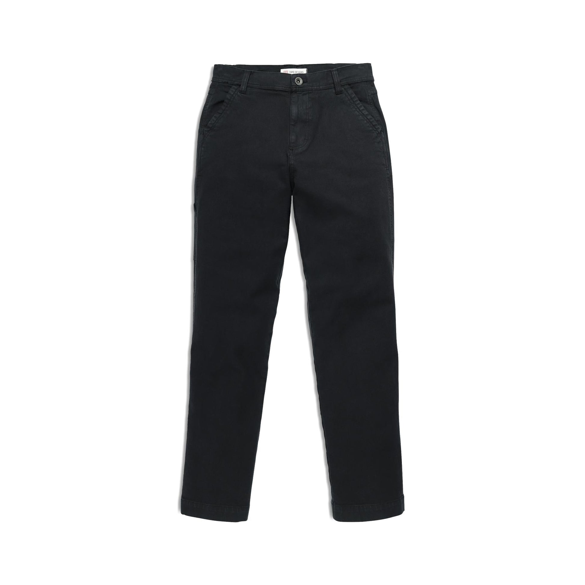 Front View of Topo Designs Dirt Utility Pants - Women's in "Black"