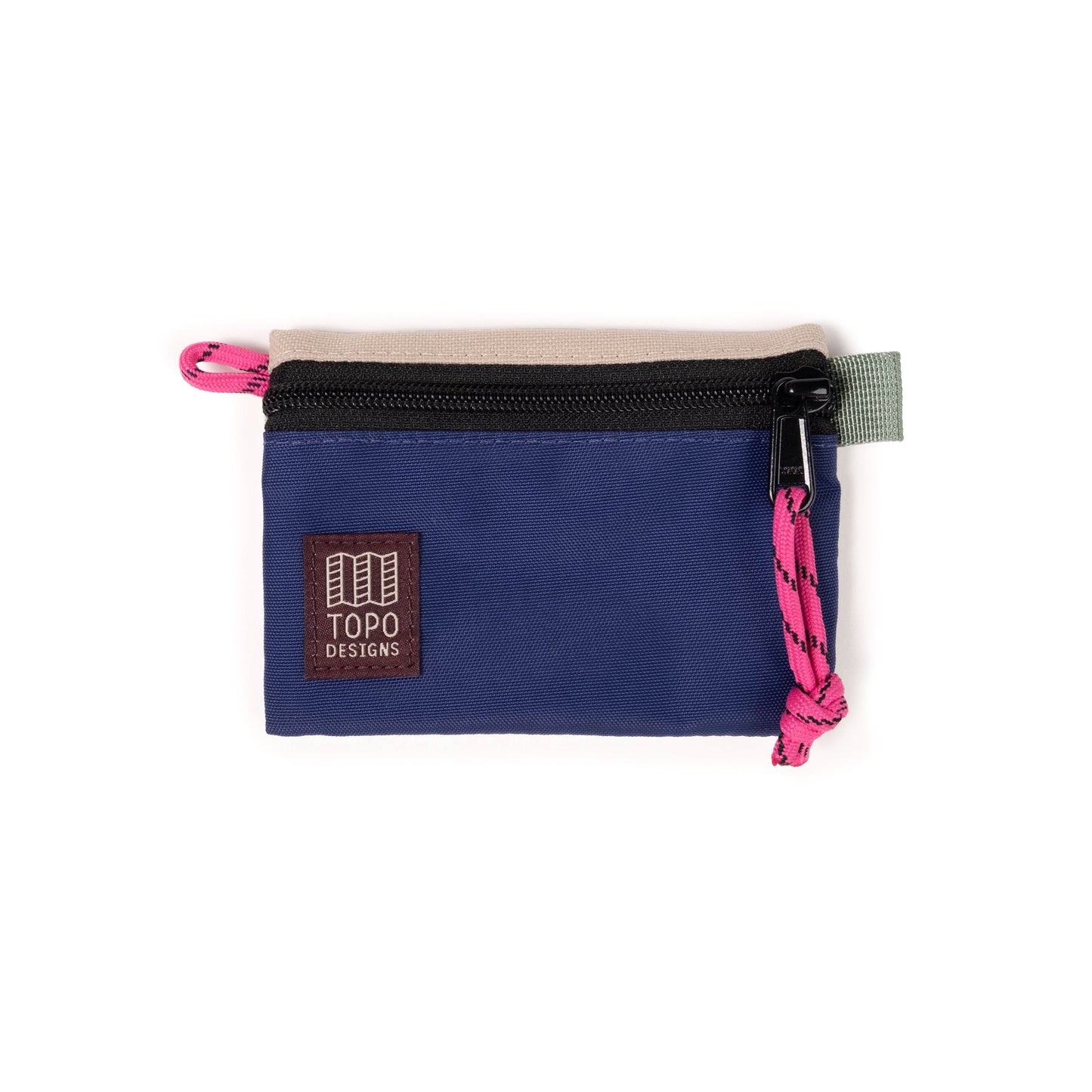 Front View of Topo Designs Accessory Bag "Micro" in "Cobblestone / Aura"