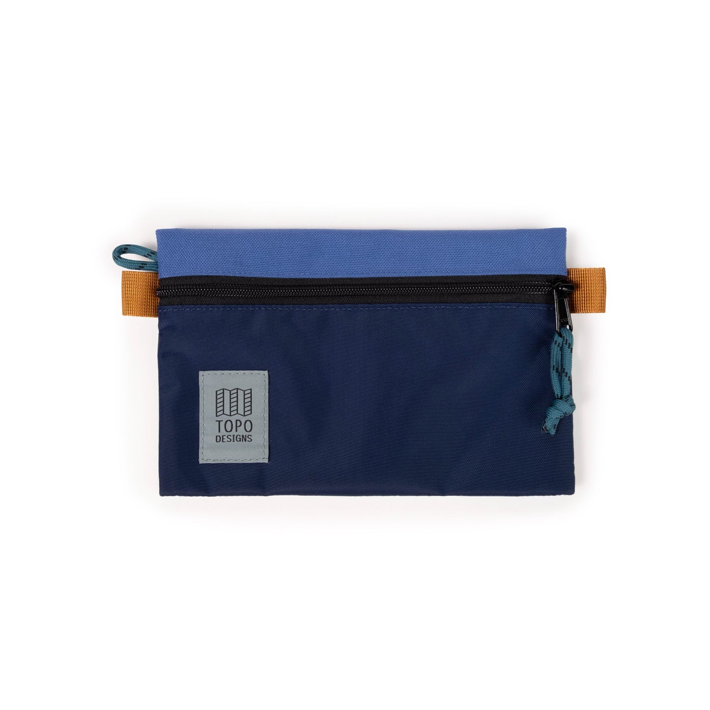 Front View of Topo Designs Accessory Bag "Small" in "Cobalt / Midnight"