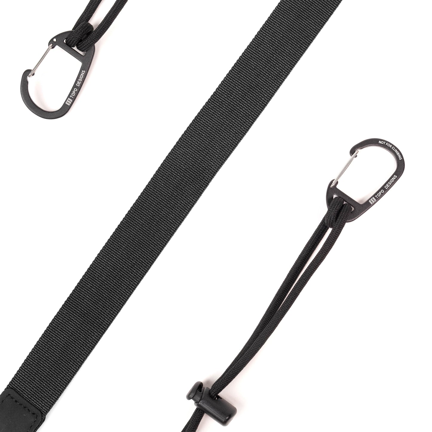 General Detail Shot of Carabiner Shoulder Strap in "Black"