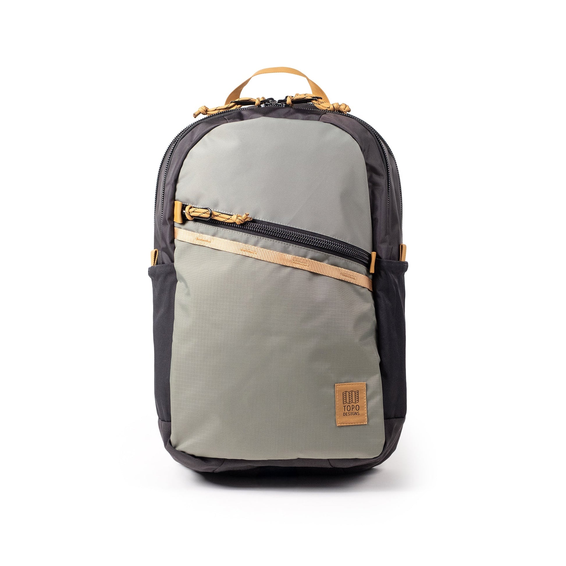 Front View of Topo Designs Commuter Backpack in "Beetle / Khaki"