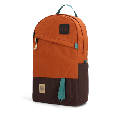 Front View of Topo Designs Daypack Classic in "Clay / Chocolate"