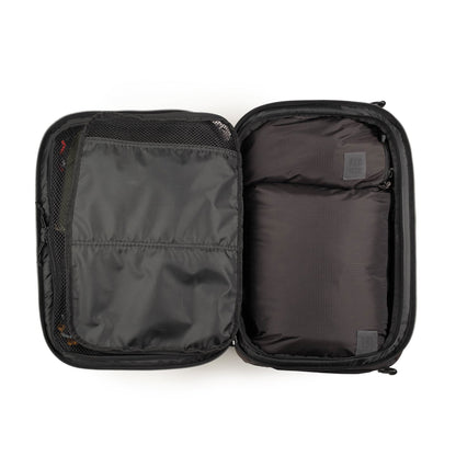 Interior view of main compartment of Global Travel Duffel in "Black".