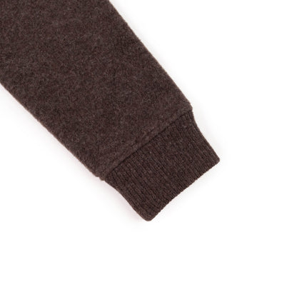 General Detail shot of Topo Designs Global Wool Sweater - Men's in "Chocolate"