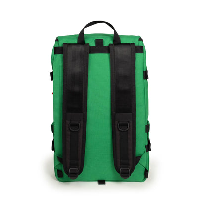 Back view of Topo Designs Klettersack Classic vintage-inspired rucksack backpack in "Alpine Meadow".