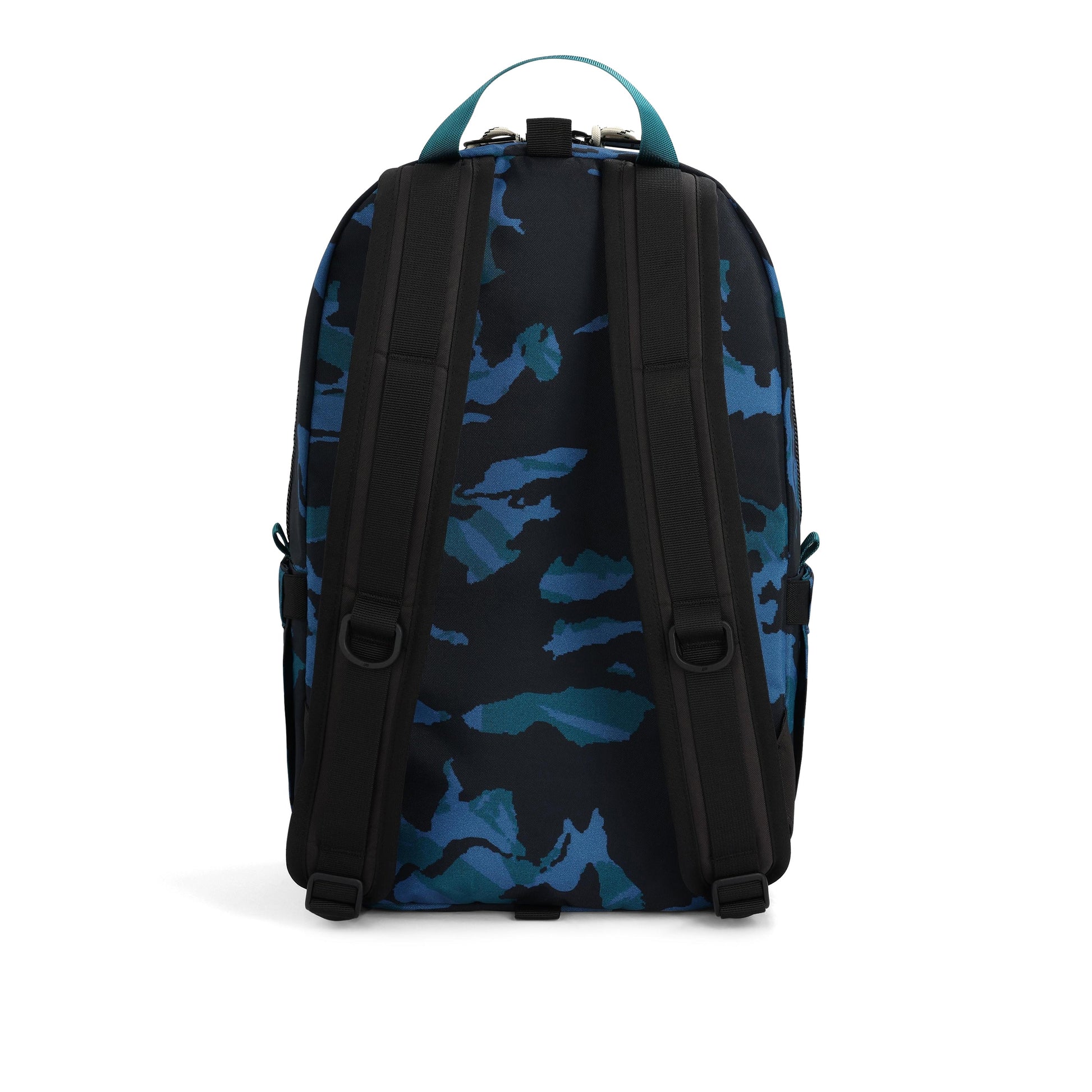 Back View of Topo Designs Light Pack in "Midnight Tectonic"