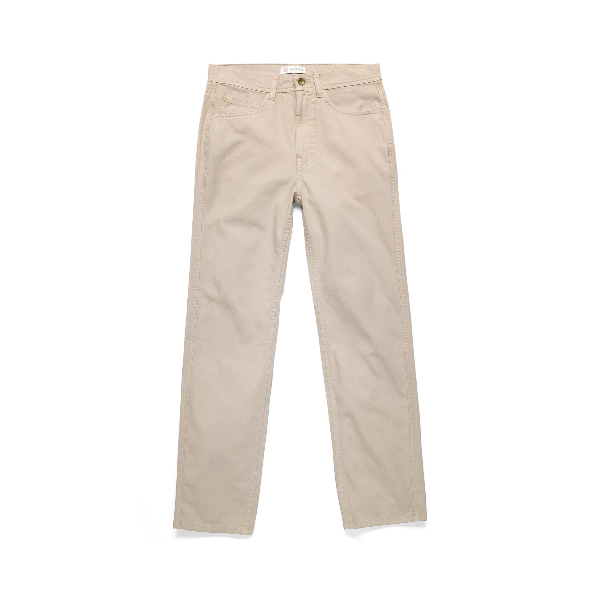 Front View of Topo Designs Dirt 5-Pocket Pants Classic - Men's in "Cobblestone"