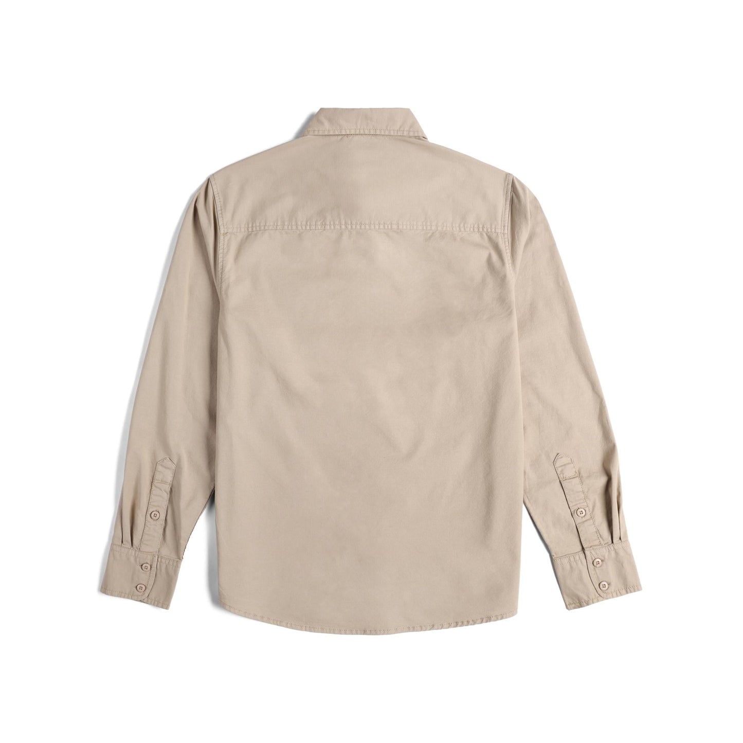 Back View of Topo Designs Desert Shirt M in "Cobblestone"