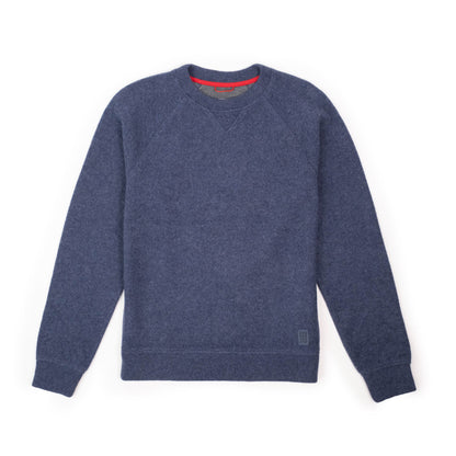 Front View of Topo Designs Global Wool Sweater - Men's in "Midnight"
