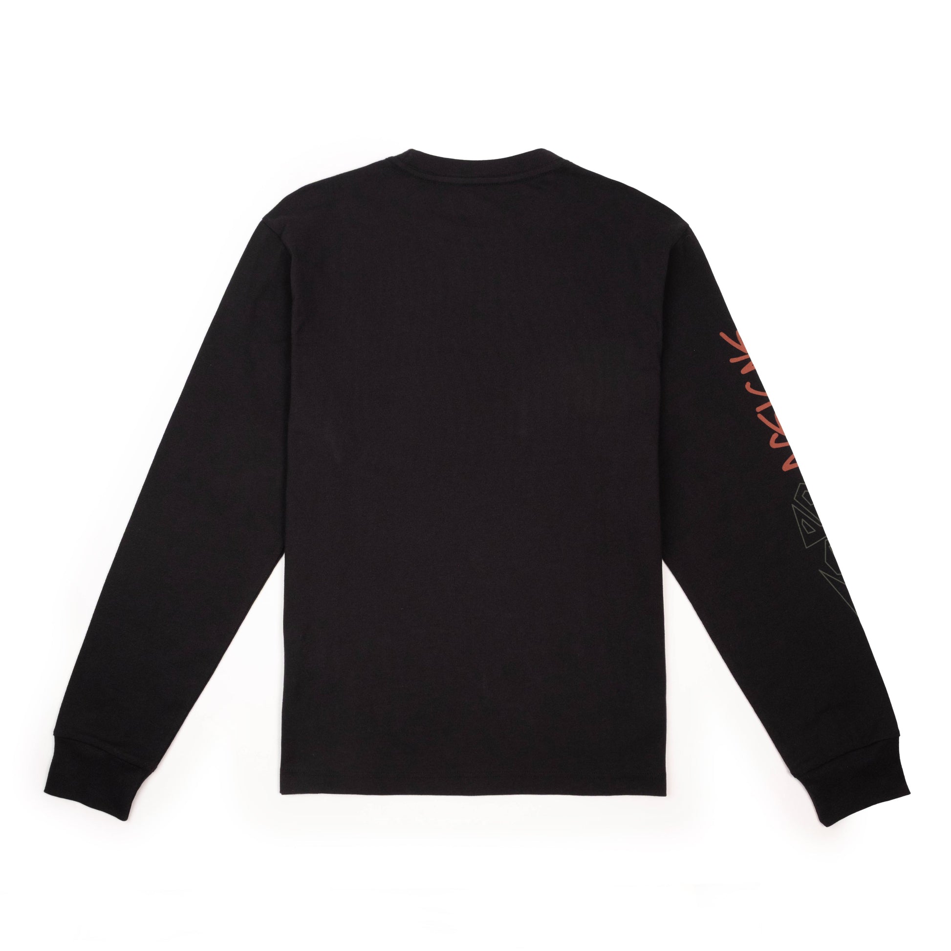 Back View of Topo Designs Outlook Tee Long Sleeve - Men's in "Black"