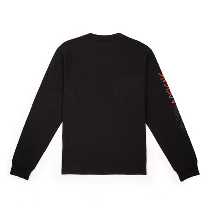 Back View of Topo Designs Outlook Tee Long Sleeve - Men's in "Black"