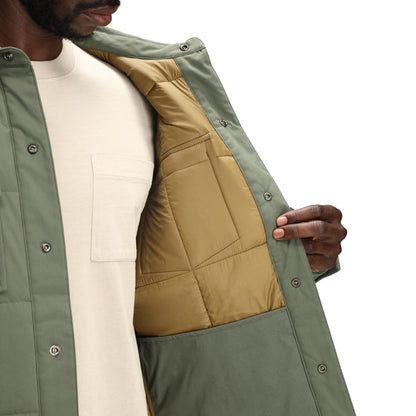 General Detail shot of Topo Designs Puffer Shirt Jacket - Men's in "Beetle"