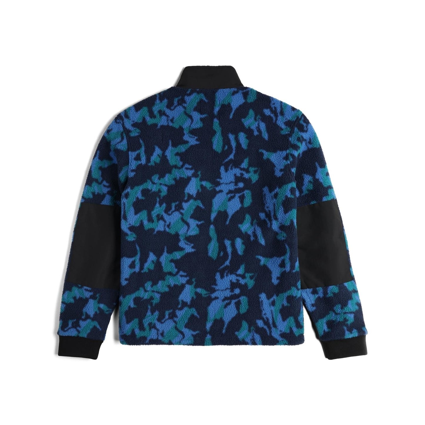 Back View of Topo Designs Summit Rise Full Zip Jacket - Men's in "Tectonic / Black"