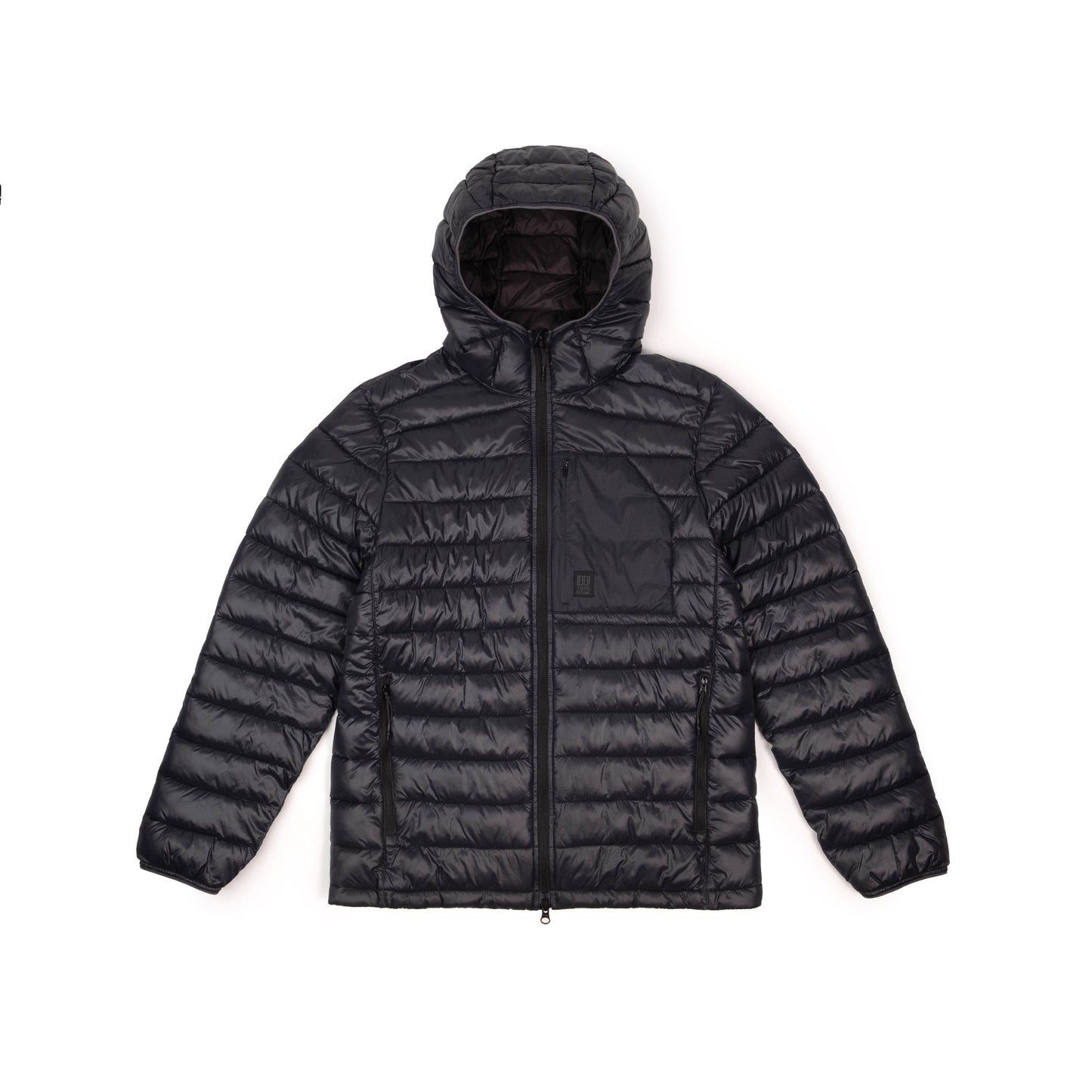 Front View of Topo Designs Townie Puffer Jacket - Men's in "Black"
