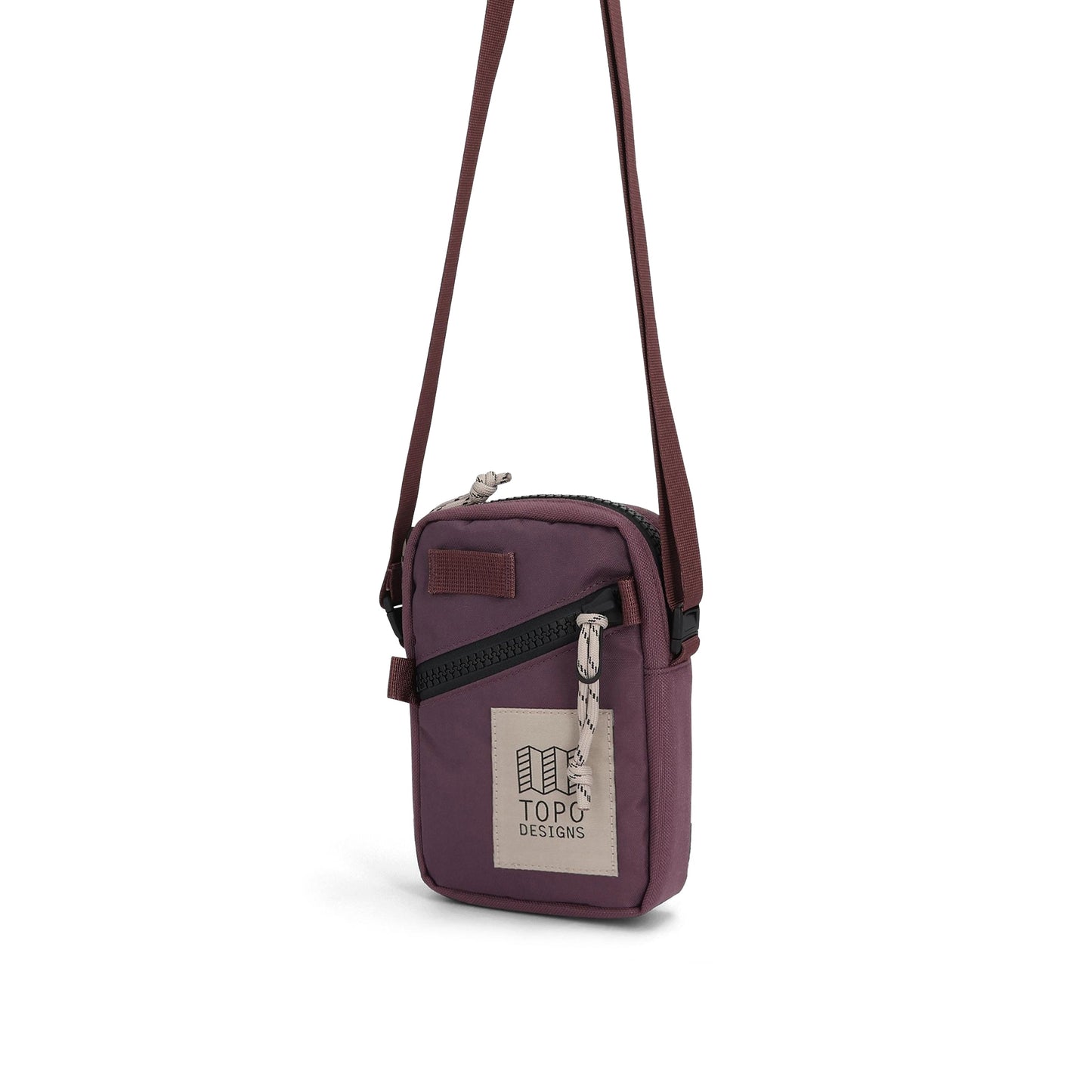 Front View of Topo Designs Mini Shoulder Bag in "Huckleberry"