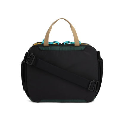 Back View of Topo Designs Mountain Cross Bag in "Mustard / Forest"