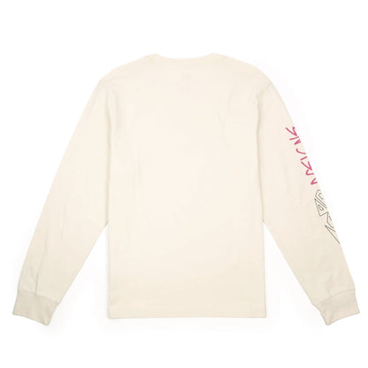 Back View of Topo Designs Outlook Tee Long Sleeve - Men's in "Bone White"