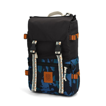 Front View of Topo Designs Rover Pack Classic in "Black / Tectonic"