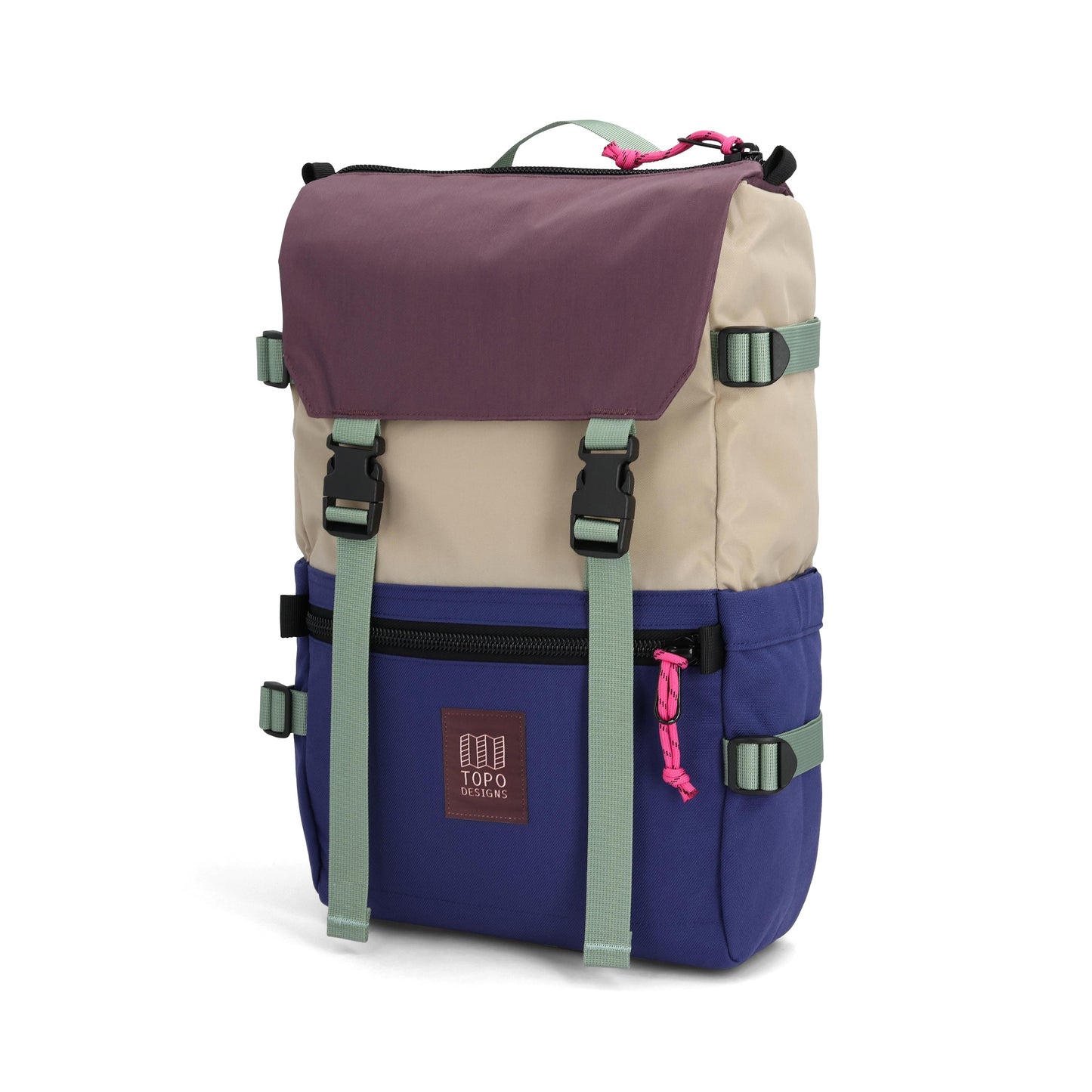 Front View of Topo Designs Rover Pack Classic in "Cobblestone / Aura"