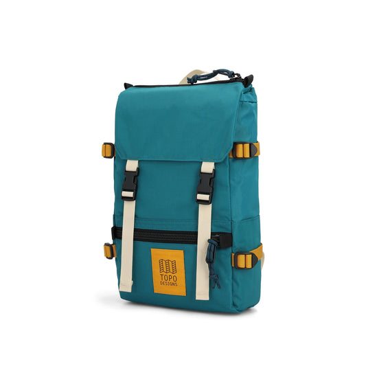 Front View of Topo Designs Rover Pack Mini in "Spruce"