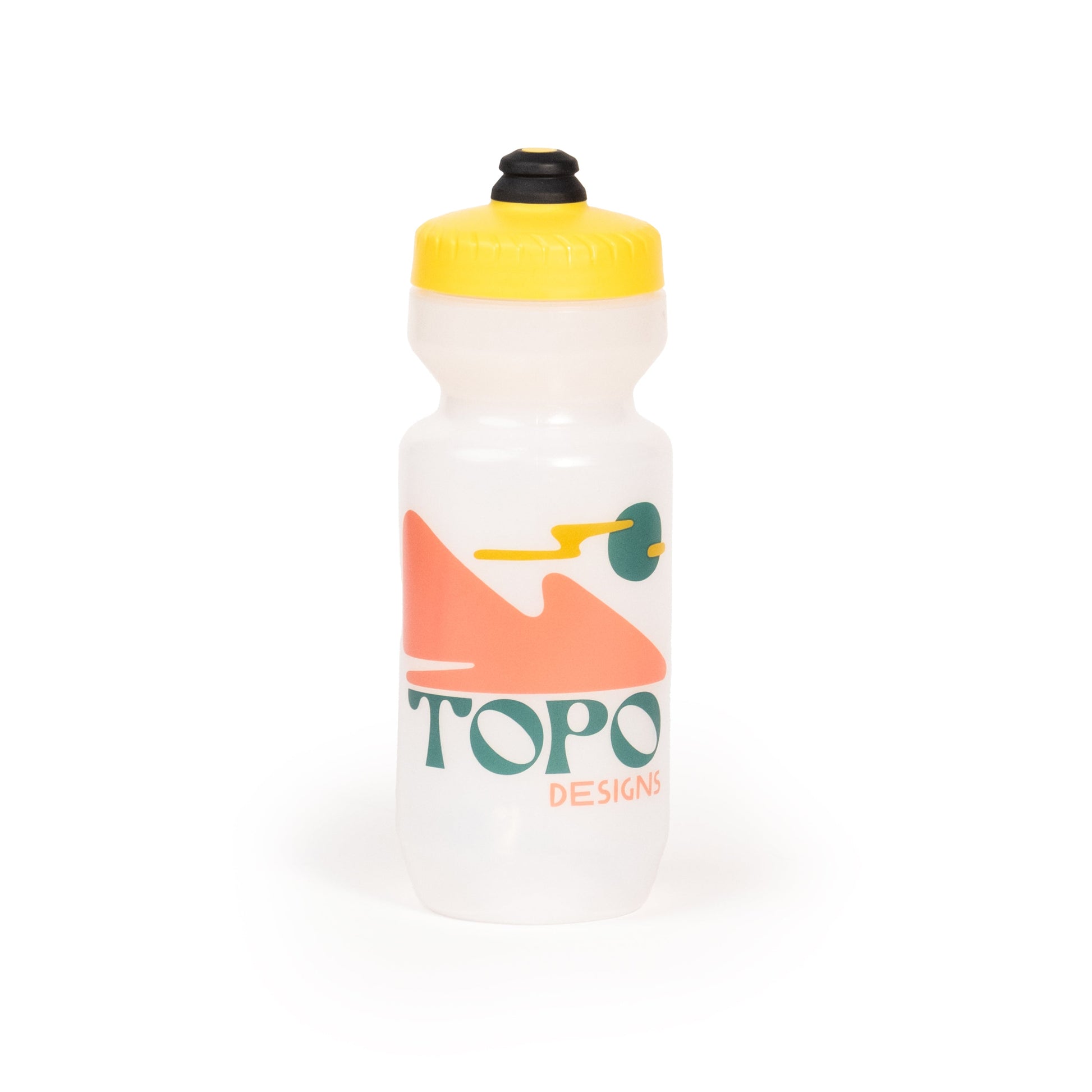 Topo Designs x Specialized Purist 22oz cycling Water Bottle in "Obscure" clear.