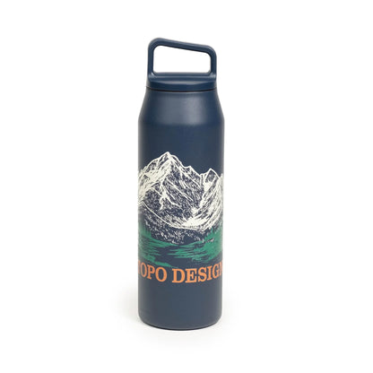Topo Designs x MiiR Wide Mouth Water Bottle - 32 oz in "Tidal Blue"