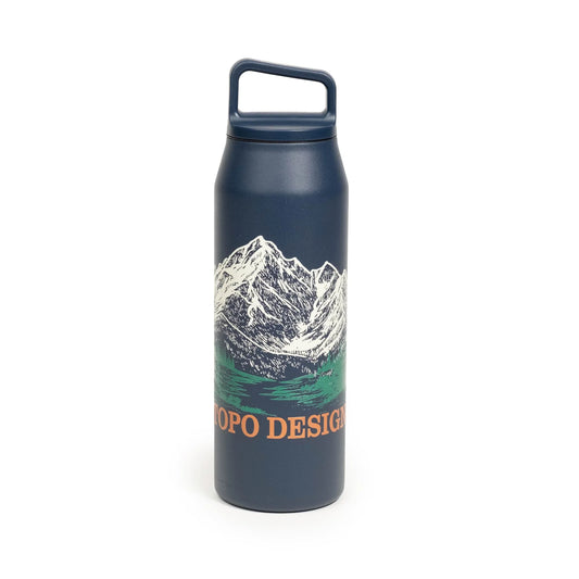 Topo Designs x MiiR Wide Mouth Water Bottle - 32 oz in "Tidal Blue"
