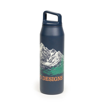 Topo Designs x MiiR Wide Mouth Water Bottle - 32 oz in "Tidal Blue"
