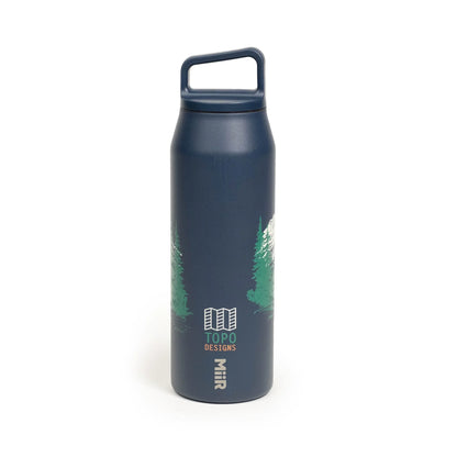 Topo Designs x MiiR Wide Mouth Water Bottle - 32 oz in "Tidal Blue"