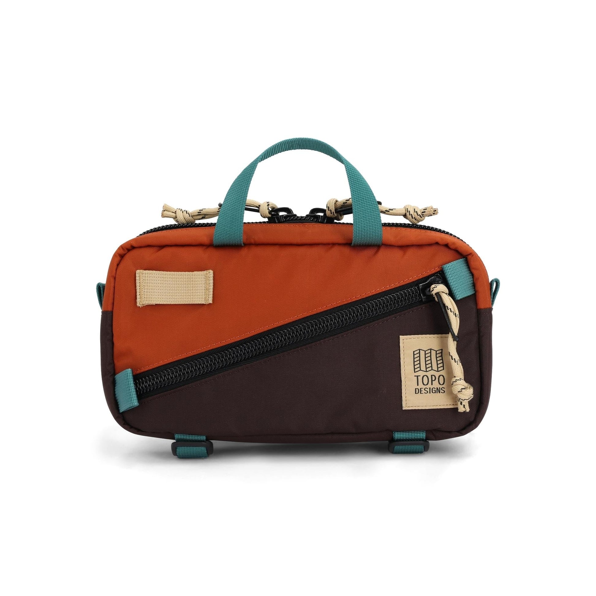 Front View of Topo Designs Mini Quick Pack in "Clay / Chocolate"