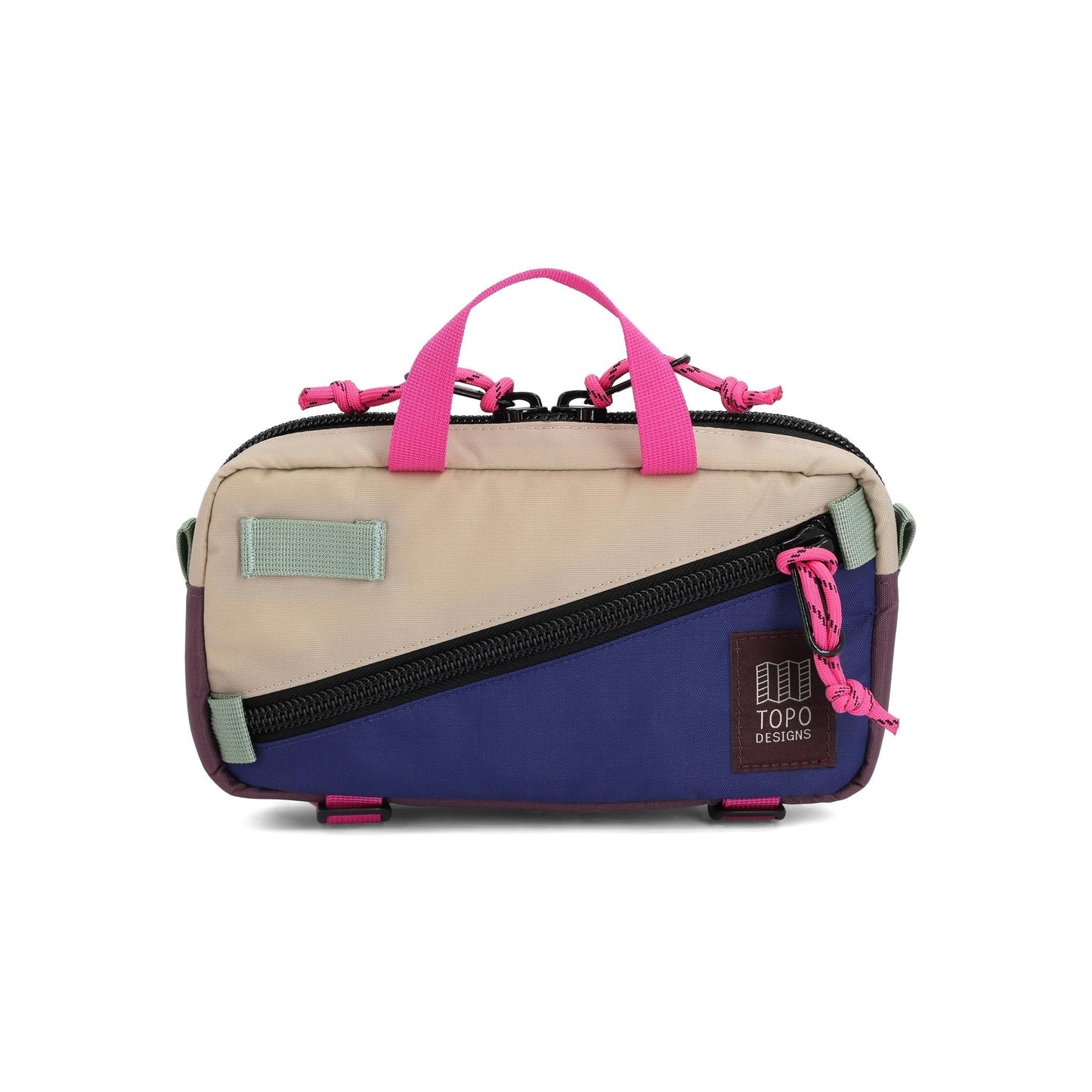 Front View of Topo Designs Mini Quick Pack in "Cobblestone / Aura"