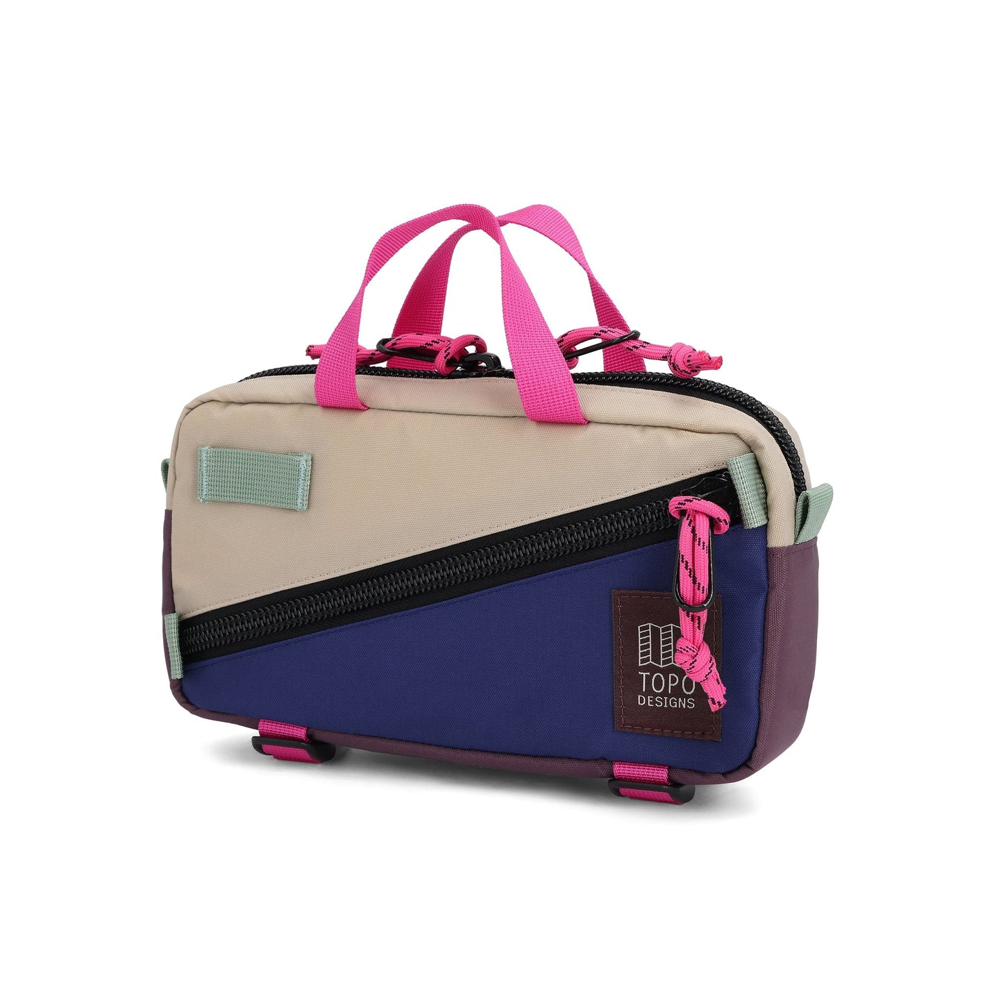 Front View of Topo Designs Mini Quick Pack in "Cobblestone / Aura"