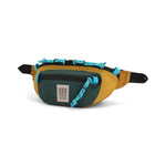 Front View of Topo Designs Mountain Waist Pack in "Mustard / Forest"