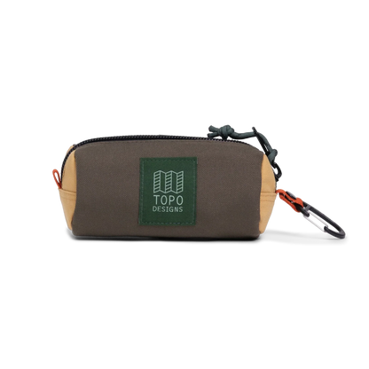 Front View of Topo Designs Burrito Bag in "Woodland / Goldenrod"