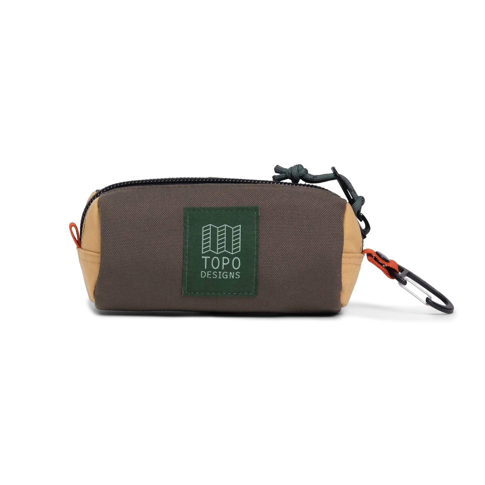 Front View of Topo Designs Burrito Bag in "Woodland / Goldenrod"